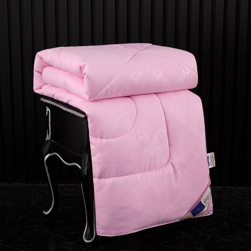 Solid Color Sanding Embossed Silk Quilt Thickened Winter Quilt Spring and Autumn Quilt Core Dormitory Quilt Gift Summer Cool Quilt for Hair