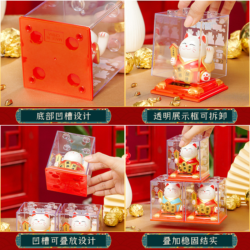 New lucky cat decoration solar automatic hand-shaking car decoration cake decoration creative gift cross-border