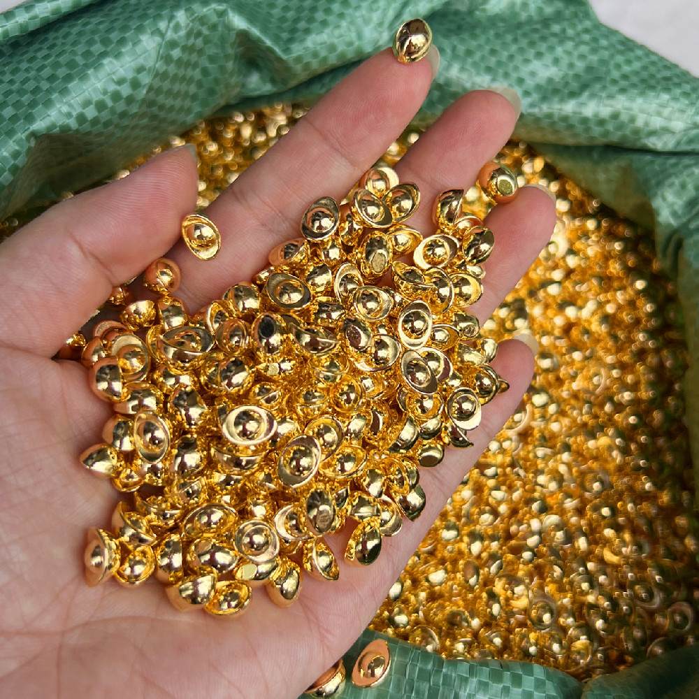 Crafts Wholesale Mini Small Alloy Inlet Ornaments Mini Metal Gold Inlet Silver Inlet Temple Supplies