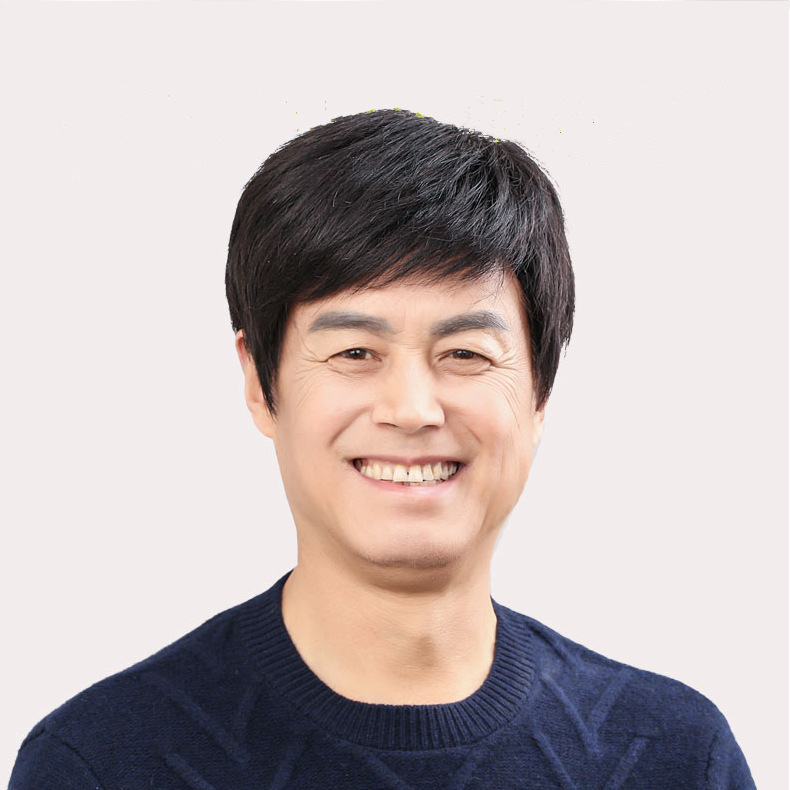 Парик для мужчин среднего возраста, короткие волосы, искусственные человеческие волосы, полный головной убор