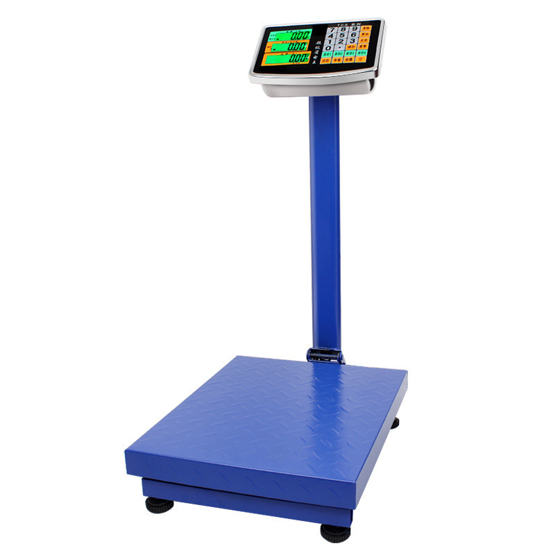 Commercial Weighing Electronic Scale, Pricing Scale, Stainless Steel Folding 150kg Scale, Lcd Display, Foldable and Portable