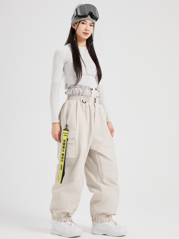 New Ski Pants Professional Snowboard and Double-Board Outdoor Windproof, Waterproof, Warm and Velvet Loose Large Size Snow Pants