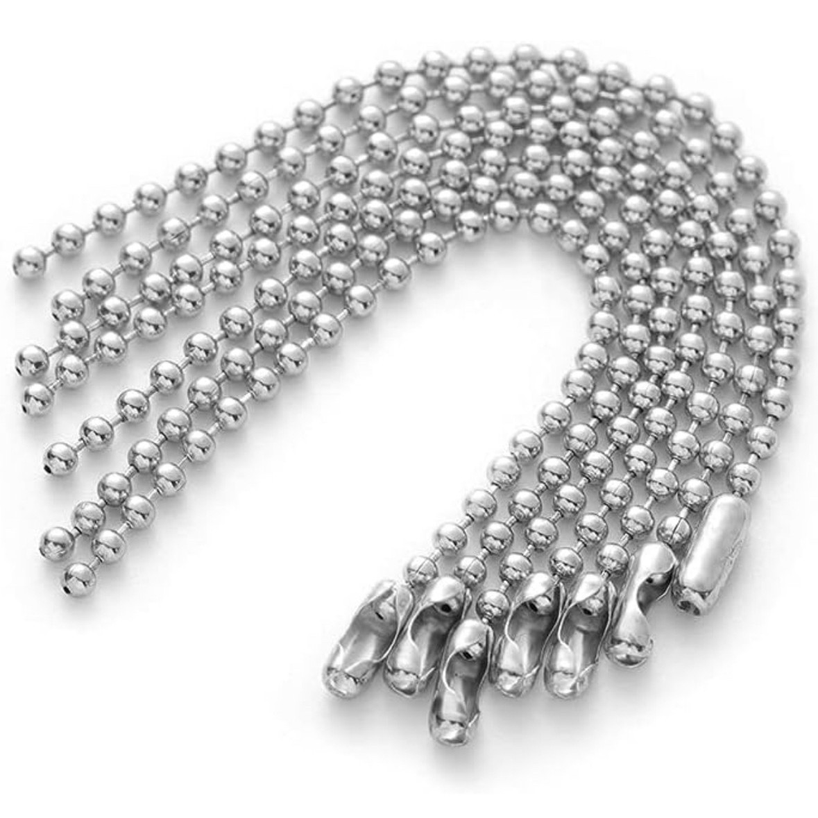 Stainless steel tag bead chain toy chain environmental protection metal glass bead chain clothing luggage copper bead chain iron ball chain