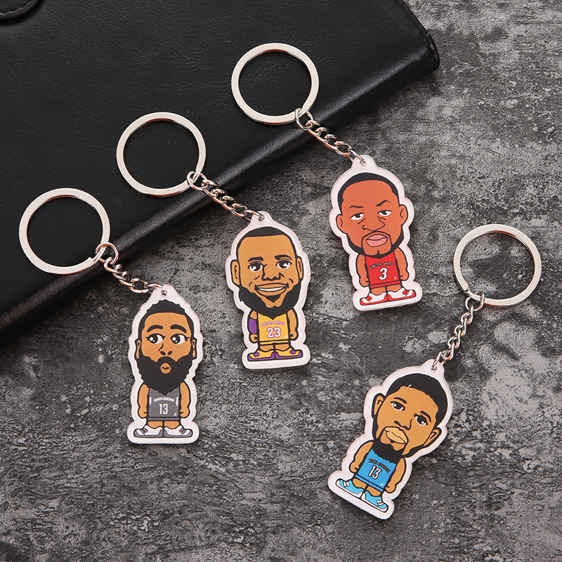 Новый брелок для баскетбольной звезды мужской Кобе Оуэн Харден Джеймс акриловый мультяшный подвес оптом