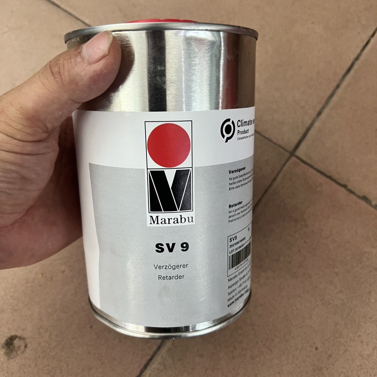 Marabu Ink Sv9 специальный замедленный растворитель для шелкографии тампопечати масло водный лак быстросохнущие чернила