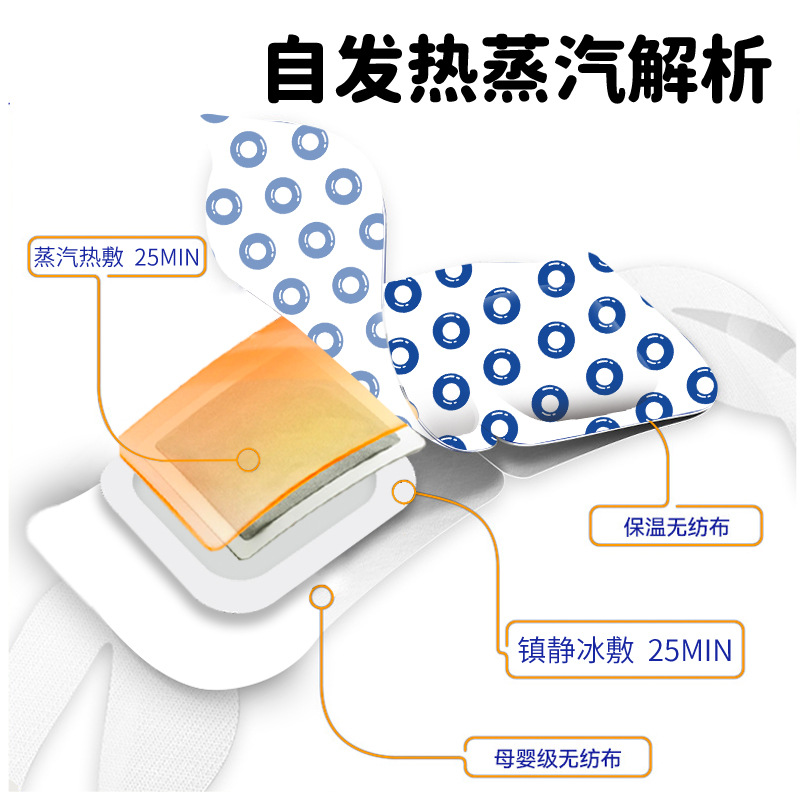 Plant Herbal Steam Eye Mask Lutein Hot Compress Eye Mask Cool and Relieve Eye Fatigue Self-heating Shading Eye Mask Factory