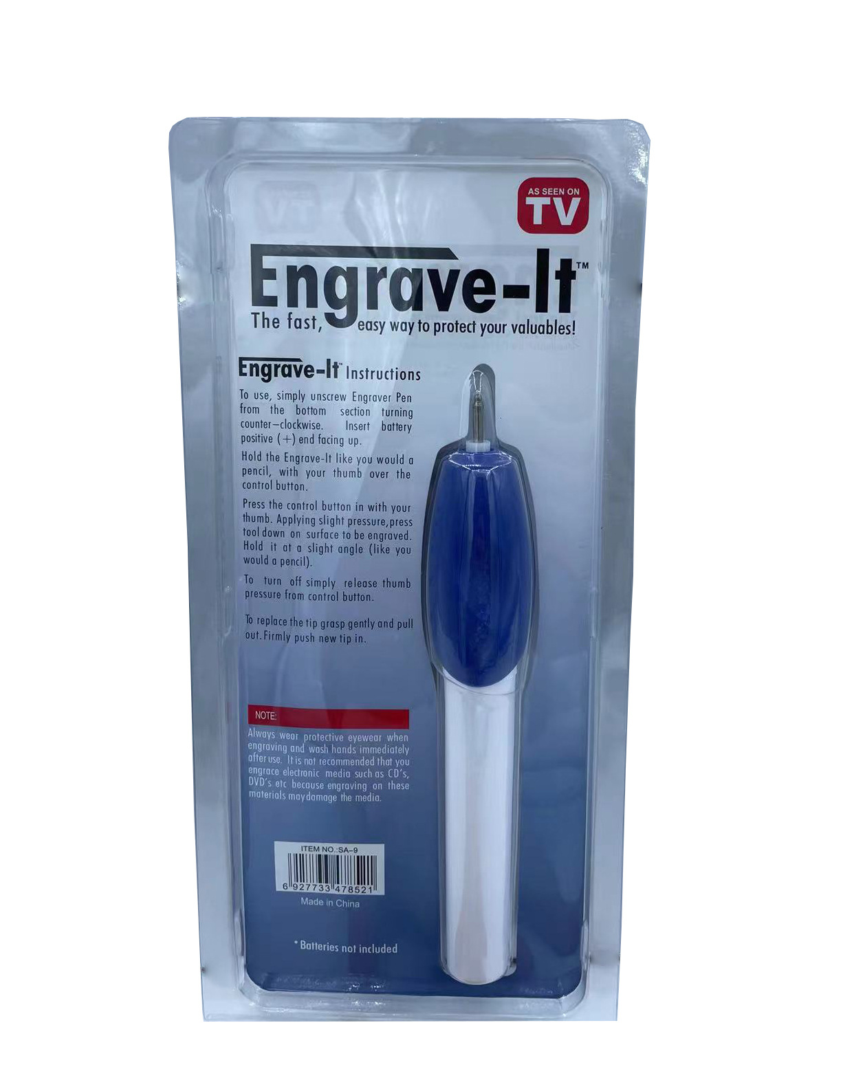 Engrave-It electric engraving pen/electric engraving Brush electric engraving pen = = double bubble shell packaging = 200 pack