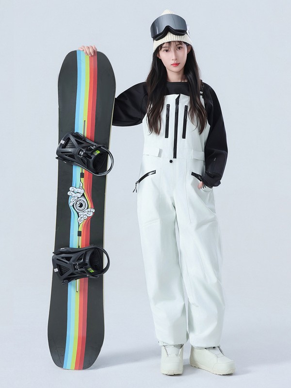 Ski Overalls Ski Pants for Men and Women Waterproof Thickeneded Loose 3L Fully Glued Ski Suit Suit Veneer One-Piece