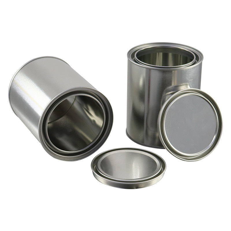 500ml Paint Mixing Tank Chemical Iron Tank Metal Pry Lid Tank Tinplate Round Barrel Tank Glue Chemical Paint Sample Tank