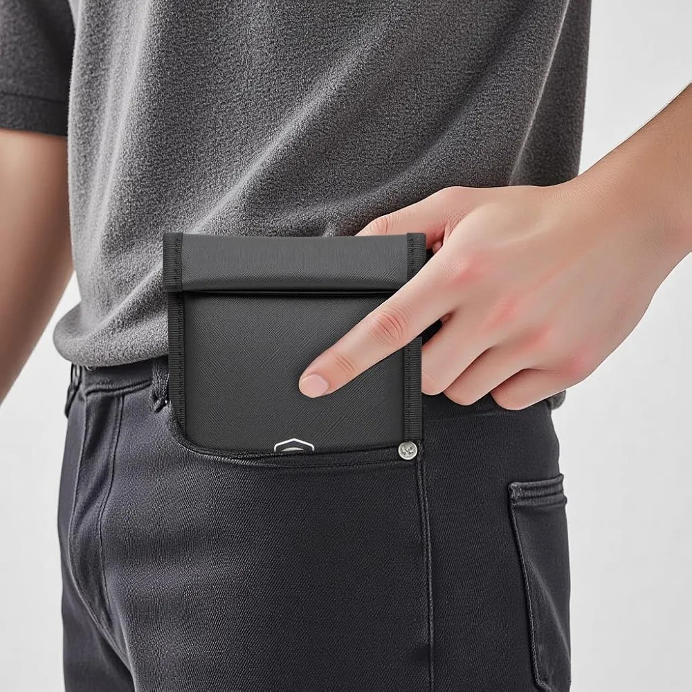 Рекламная сумка для ключей с защитой от RFID, сумка для защиты сигналов автомобильного ключа, сумка для защиты сигналов мобильного телефона