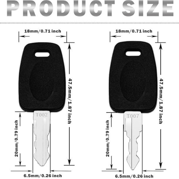 Supply T002, T007, T006 keys