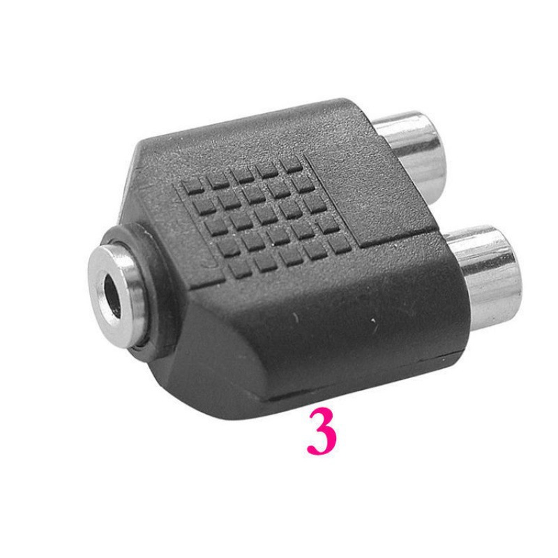 Audio cable adapter 3.5mm male turn Lotus female RCA one minute two conversion cable audio amplifier splitter