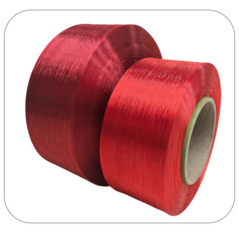 Manufacturer's Spot Fdy Three-Strand Rope Polyester Filament Red and White Gold Color High Quality Polyester Fiber Low Elastic Filament