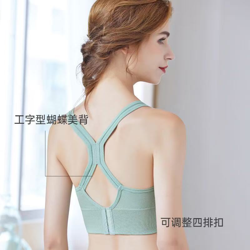 Cross-Border Trade Yoga Sports Bra Without Underwire, Push-Up Underwear for Women, Running Shockproof Seamless Beautiful Back Bandeau Bra for Women