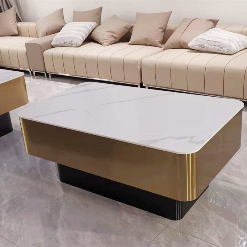 Картодержатель из нержавеющей стали KTV Bar, светящийся кофейный столик, мраморный стол с закаленным стеклом, легкая роскошь для отелей и клубов