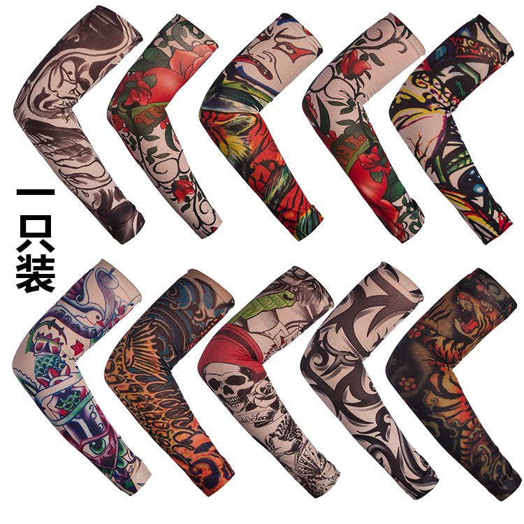 Рукав для татуировки, мужской летний защитный рукав, бесшовный защитник рук для вождения и езды на велосипеде