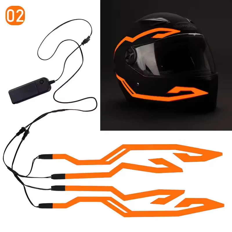 Helmet Light Strip Manufacturer in Stock 5V Rechargeable Driver One Tray Four Light Strips Helmet El Light Strips