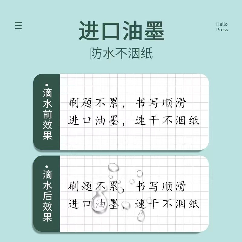 ST Head Push Refill Large Capacity Quick-drying Neutral Refill Black 0.5mm Push-type Gourd Head Brush Refill