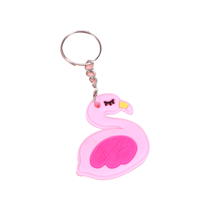 Cartoon keychain pendant PVC flexible glue silicone small gift cute souvenir key ring car bag ornaments