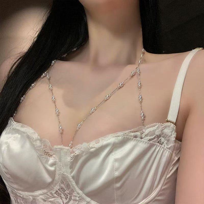 Cross-border Explosions Sexy Chest Chain Flash Diamond European and American Style Body Chain Niche Metal Body Chain Super Spicy Fashion Bikini