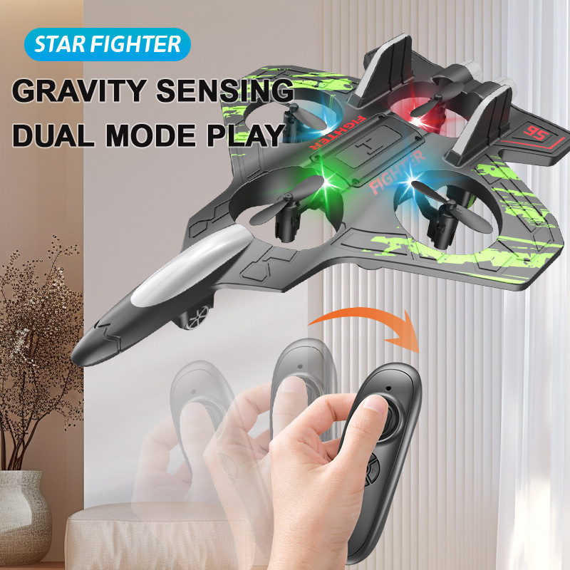 Cross-Border Classic Popular Foam Aircraft Multi-Functional Stunt Performance Remote Control Aircraft Model Colorful Light Drone