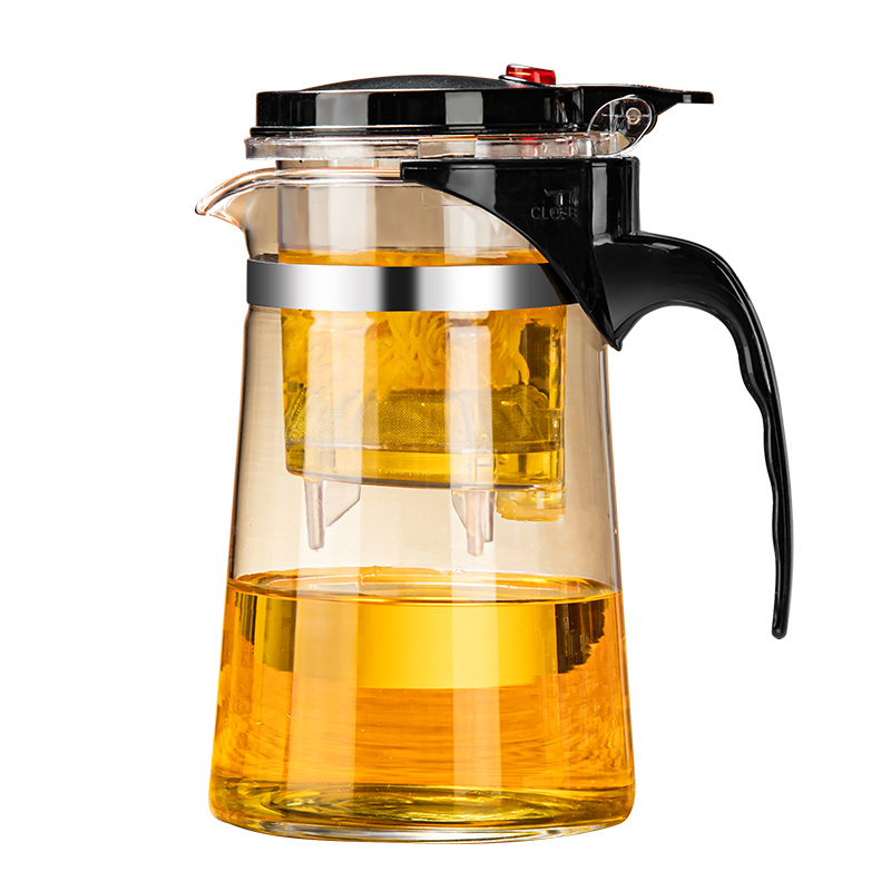 Wholesale Glass Elegant Cup Teapot One-Click Filter Tea Cup Tea Water Separation Teapot Tea Set Gift Cup Logo