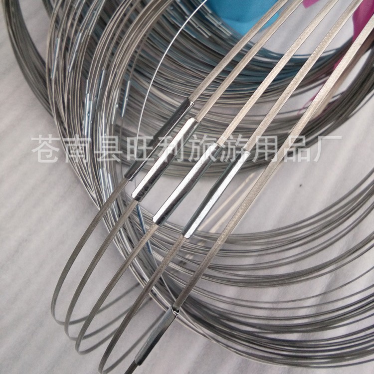 Customized 3mm Wide Foldableing Flat Steel Wire Strip Elastic Sun Block Steel Ring Factory Wholesale