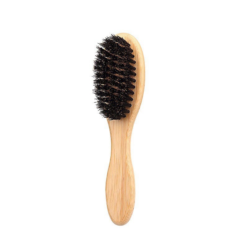Cross-Border Beechwood Comb Hairbrush Beard Styling Comb Boar Bristle Beard Brush Men's Beard Care Comb Deep Cleaning Brush