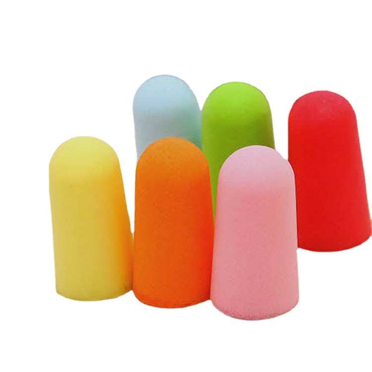 Sound insulation earplug manufacturers can print logo word protection boxed noise reduction sleeping noise prevention bag sponge earplug