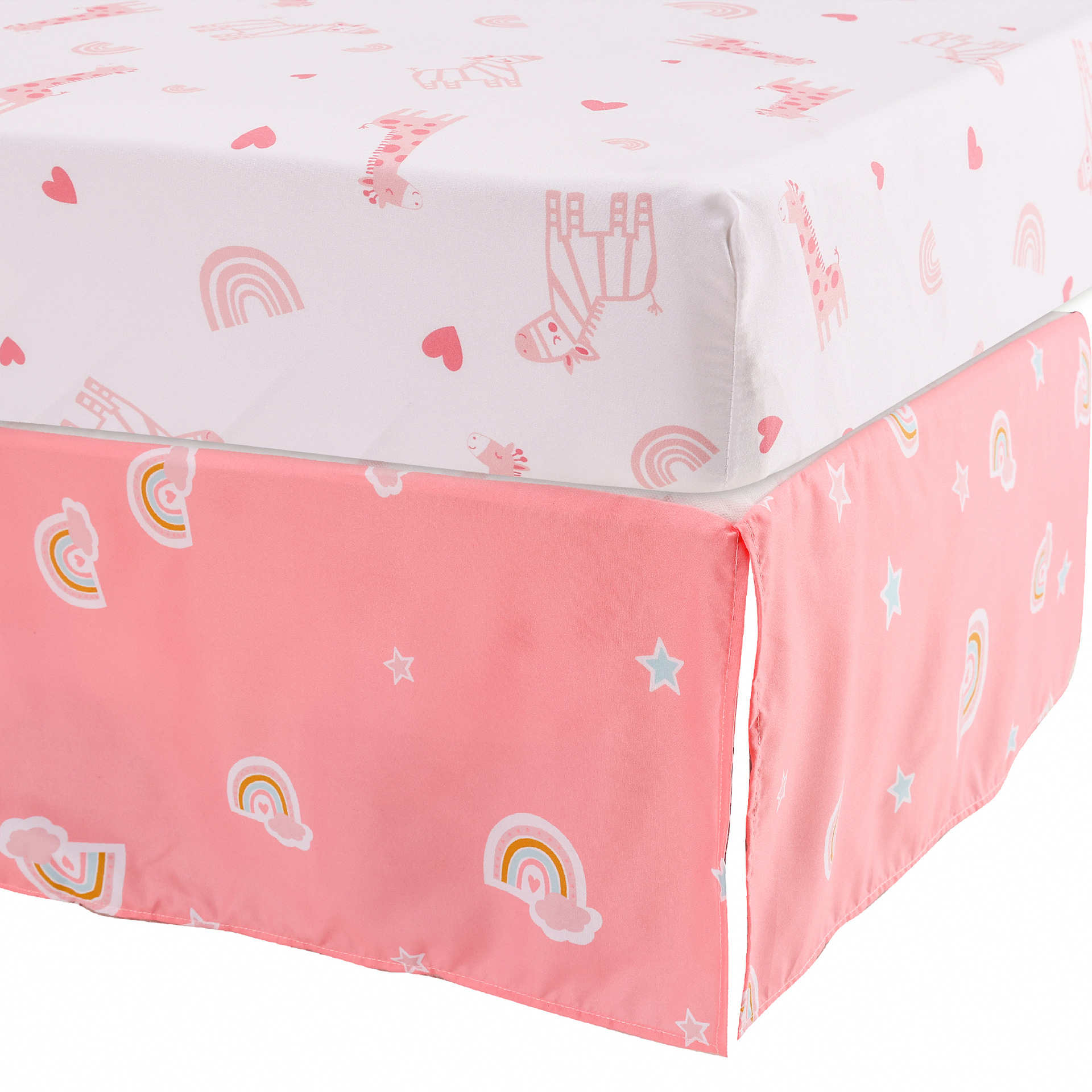 Foreign trade factory cross-border newborn set children's quilt bed hat single bed skirt infant bedding three-piece set