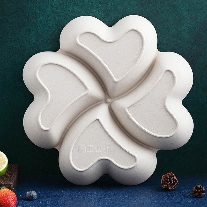 Love Four-leaf Clover Fruit Plate Snacks Creative Home Living Room Storage Snacks Fruit Plate Lucky Four-leaf Clover