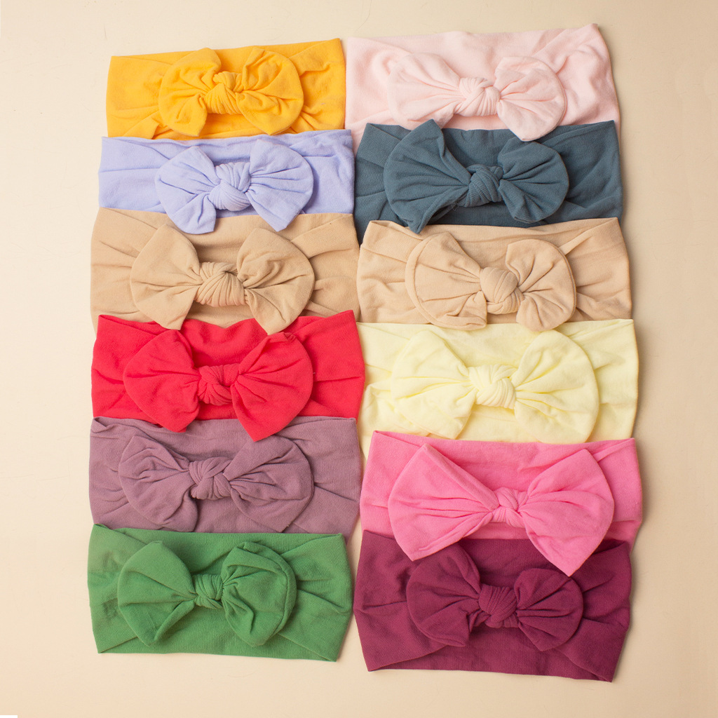 Baby hair accessories soft and comfortable nylon bow hair band children's accessories cute princess hair band