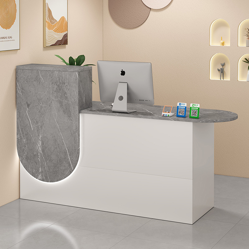 Кассовый бар, стойка для приема, супермаркет, парикмахерская, магазин одежды, маленький бар, простой современный кассир