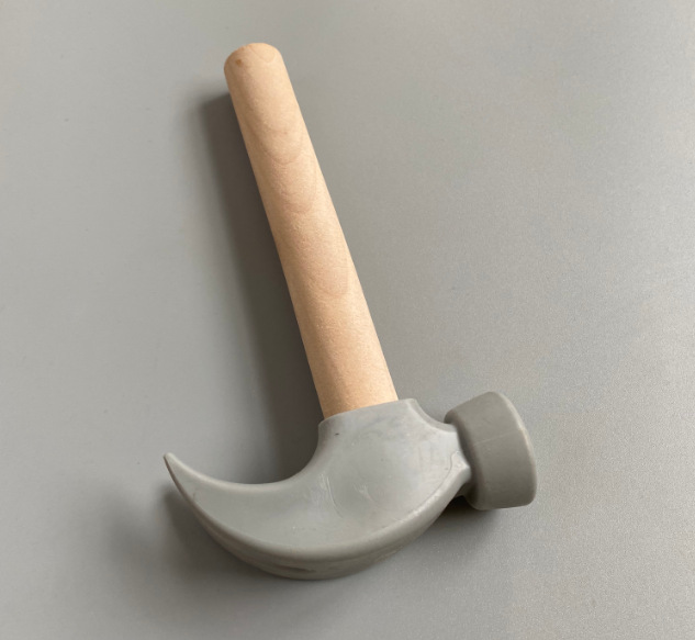 Children's Small Hammer Claw Hammer Wood Hammer Toy Simulation Small Wood Hammer Beating Toy Kindergarten Woodworking Workshop Tools