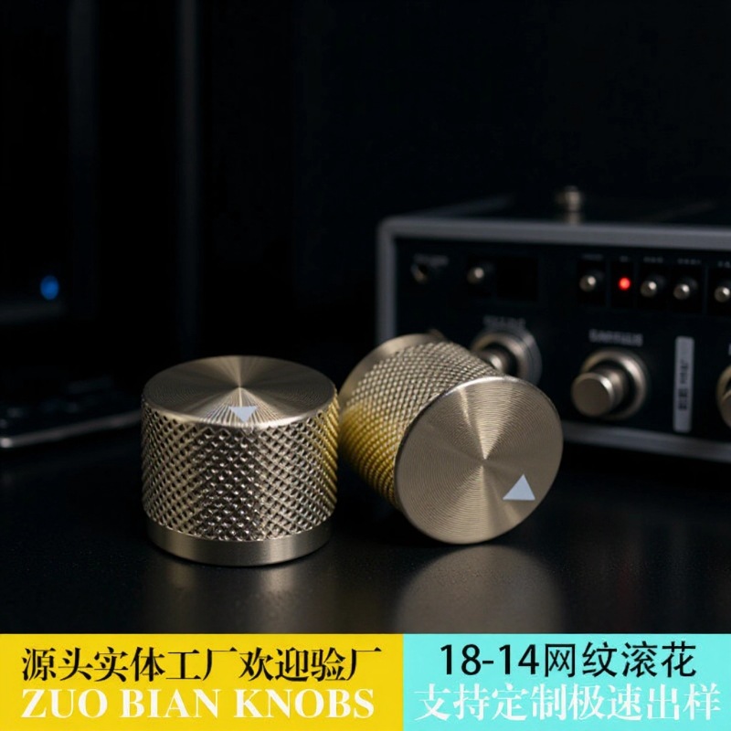 Внешний диаметр 18, высота 14, сетчатая насечка, стильная ручка, золото, серебро, черный, умная аудиокнопка