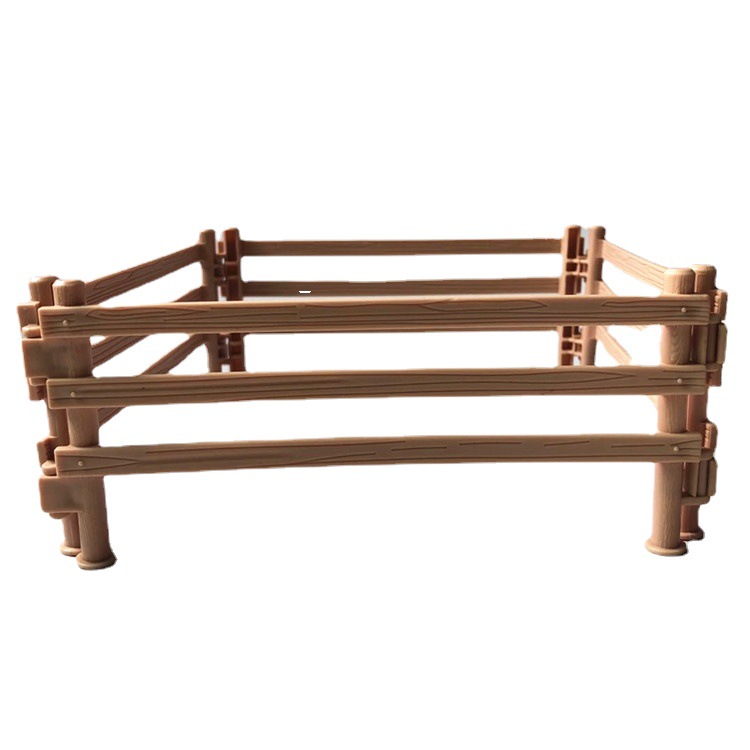 16cm toy accessories fence simple plastic fence table game sand table simulation farm scene fence model direct supply