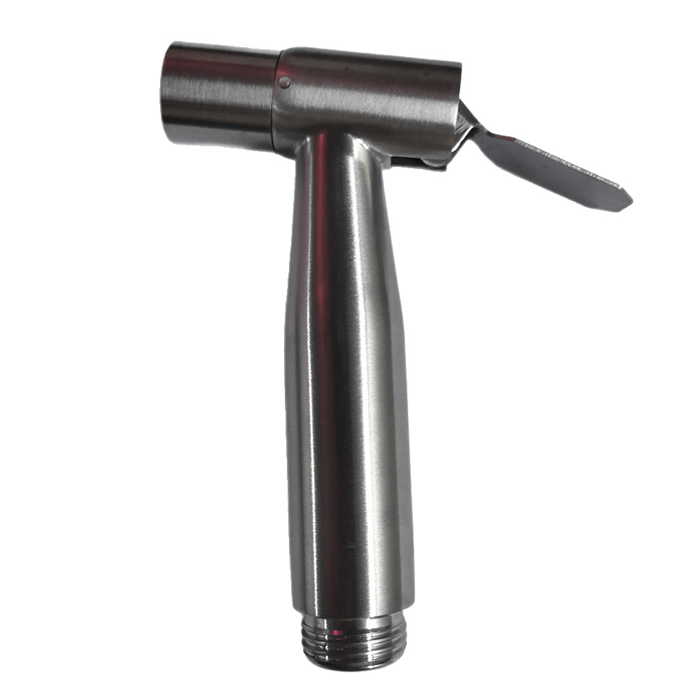 304 Stainless Steel Press-Free Spray Gun Pressurized High-Pressure Bidet Set Toilet Companion Handheld Lifting Nozzle