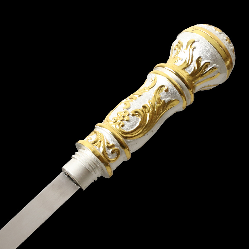 Cane for Elderly with Anti-Slip Sword, Alloy Integrated Self-Defense Stainless Steel Walking Stick, Performance Cosplay Prop Weapon for Men and Women