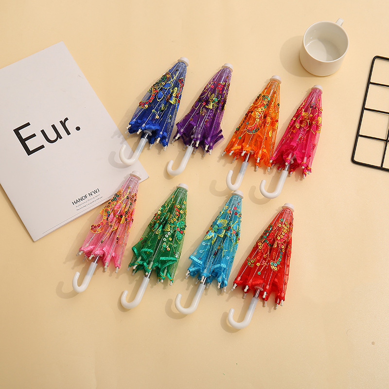 Mini Craft Lace Umbrella Toy Umbrella Decorative Umbrella Studio Photography Props Dance Umbrella Scenic Area Tourism Commemorative Wholesale