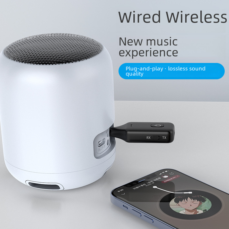 New Bluetooth receiver transmitter three-in-one car AUX hands-free call Computer TV projector transmitter