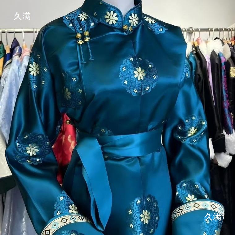 New Chinese-Style Brocade Floral Vest Cheongsam Baby Clothes Xizang Robe Ethnic High-Density Brocade Fabric