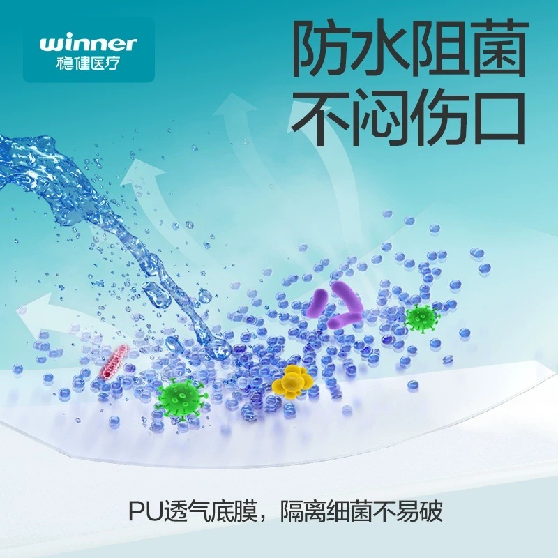 Robust Disposable Sterile Dressing for Caesarean Section, Waterproof and Antibacterial Transparent Dressing, Large Band-Aid