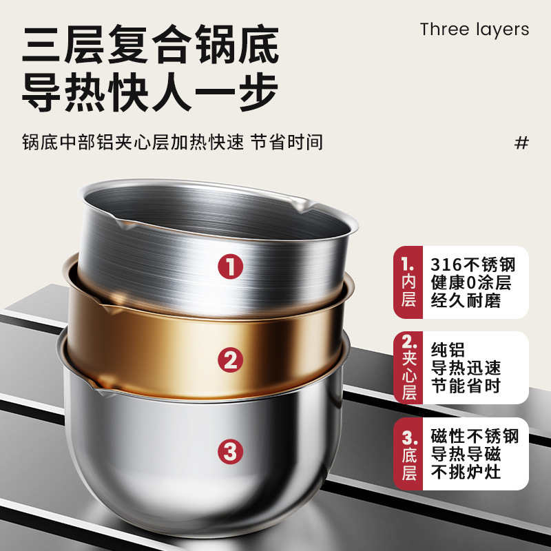 Stainless Steel Oil Splashing Pot Oil Splashing Pot Thickened Oil Splashing Pot Kitchen Mini Supplementary Food Flat Bottom Hot Oil Splashing Pot