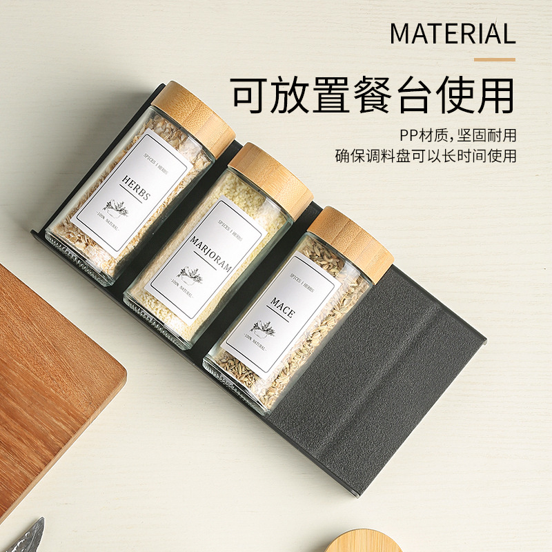 small size spice rack PP material cross-border supplier kitchen cumin chili powder drawer ladder storage seasoning rack