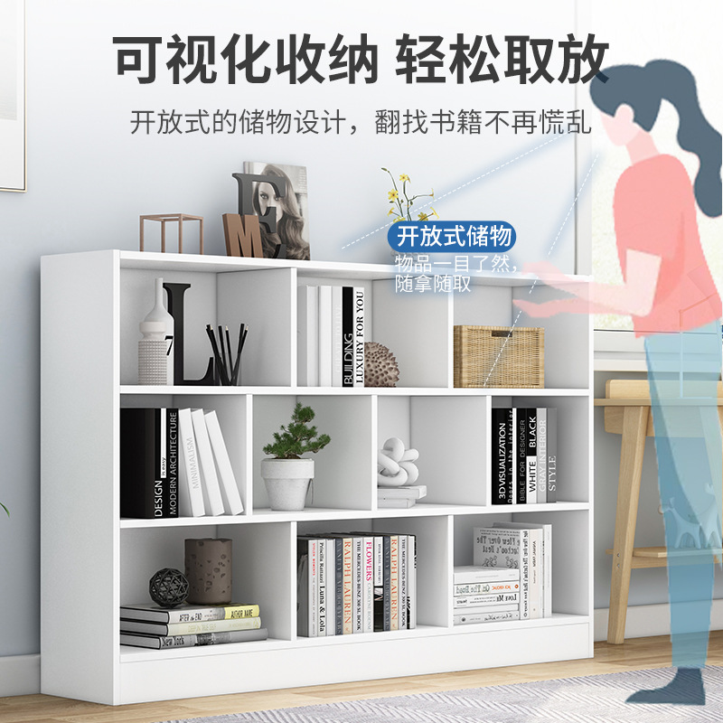 Bookshelf Floor Storage Rack Living Room Household Low Cabinet Storage Cabinet Bedroom Storage Cabinet Prellis Cabinet Bay Window Bookcase