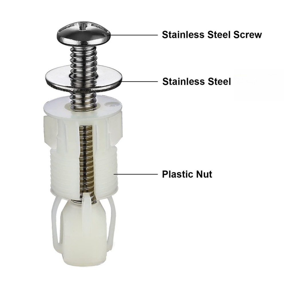 Cross-border explosions toilet lid accessories universal rubber expansion screw toilet lid fixing nut accessories universal top