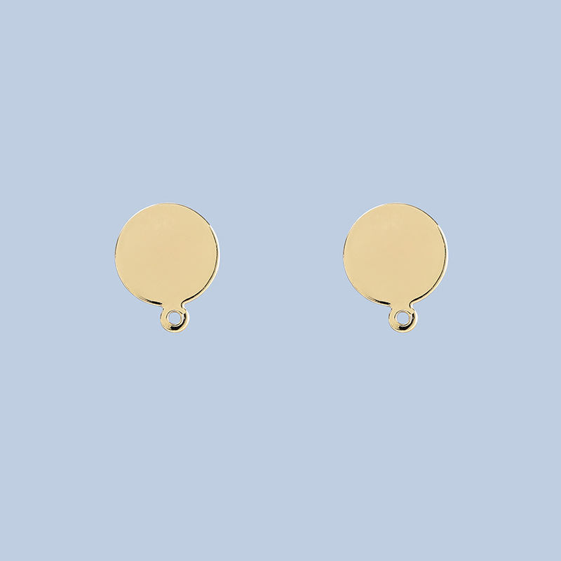 Gold and silver small gold beans adjustable elastic earrings cushion clip mosquito incense plate ear clip finished semi-finished earrings accessories