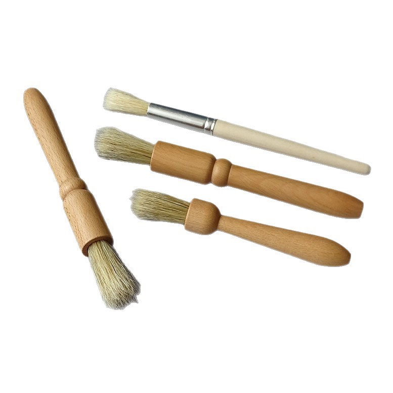 Hand-Cranked Coffee Grinder Brush Manual Grinder Wooden Handle Brush Coffee Machine Cleaning Brush Coffee Grounds Cleaning Brush