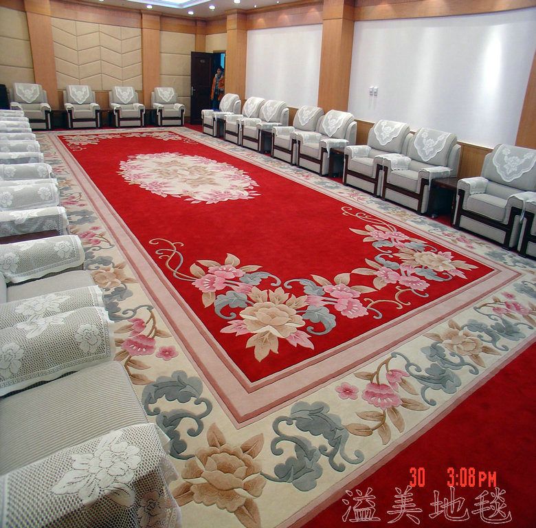 Коммерческий утолщенный ручной акриловый ковер, китайский стиль, ковер с растениями и цветами, можно стирать вручную, химическое волокно