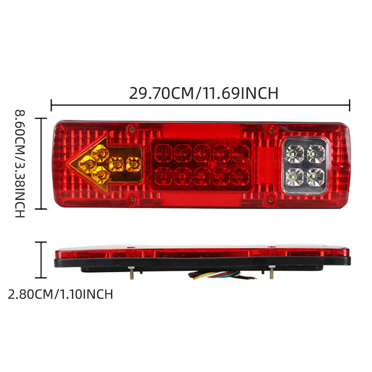 Source Manufacturer 12V/24V131 Digital Tail Light 19Led Truck Tail Light Agricultural Vehicle Tricycle Truck Tail Light